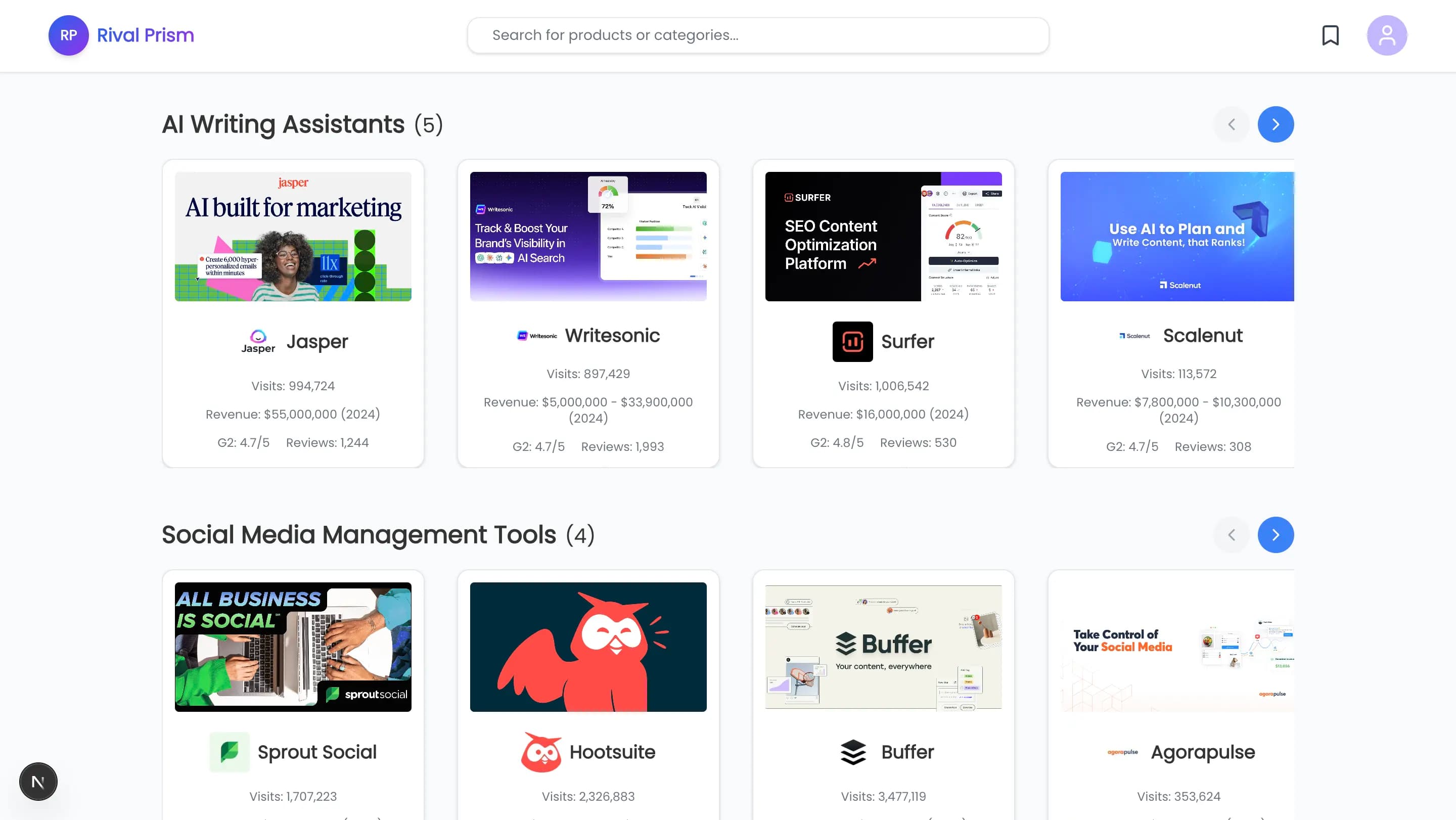 Discovery Page Screenshot